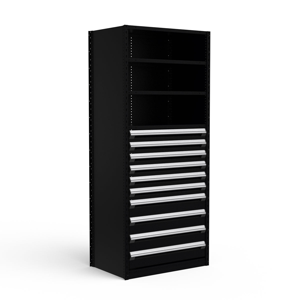 Shelving with Drawers - 48"H Drawer Bank - 10 drawers (Starter)