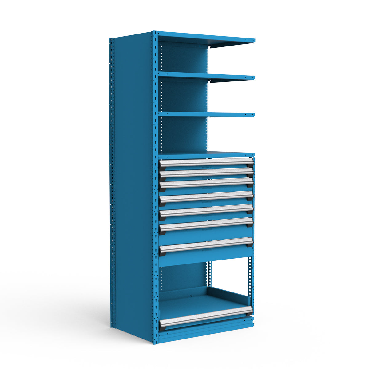 Shelving with Drawers - 48"H Drawer Bank - 7 drawers (Add-On)