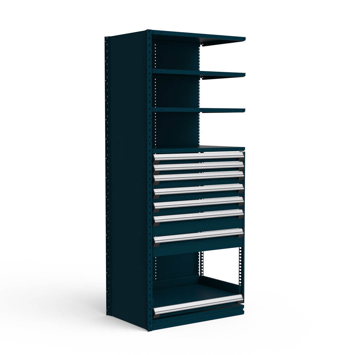 Shelving with Drawers - 48"H Drawer Bank - 7 drawers (Add-On)