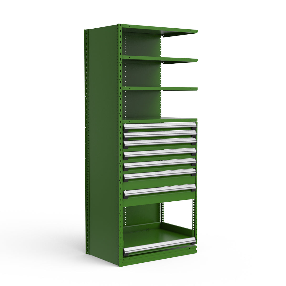 Shelving with Drawers - 48"H Drawer Bank - 7 drawers (Add-On)