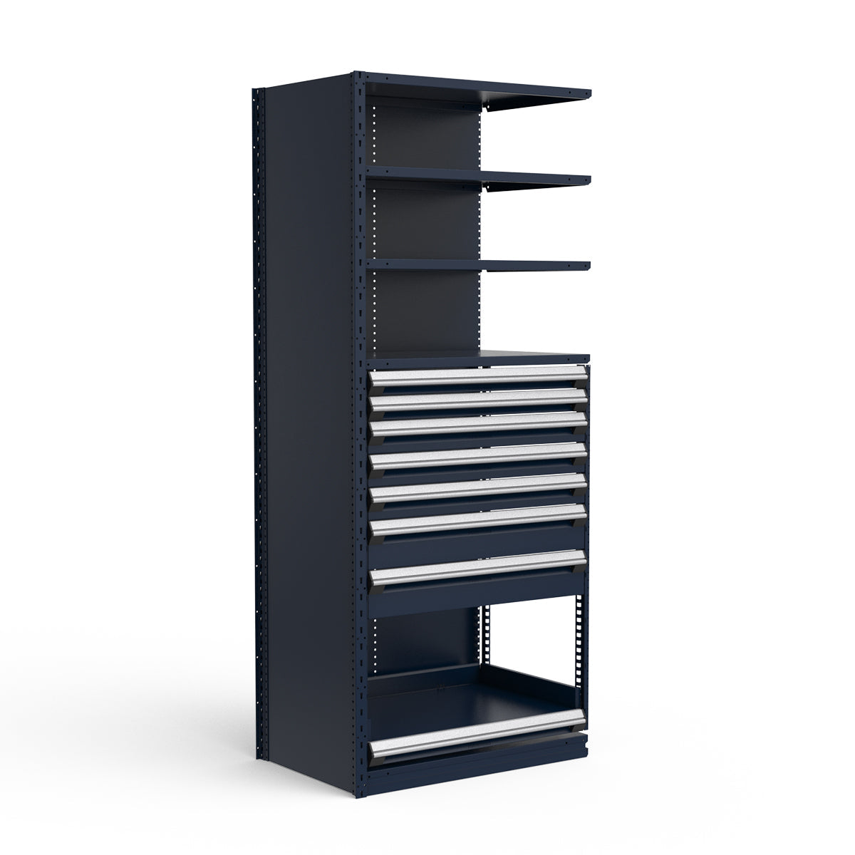 Shelving with Drawers - 48"H Drawer Bank - 7 drawers (Add-On)