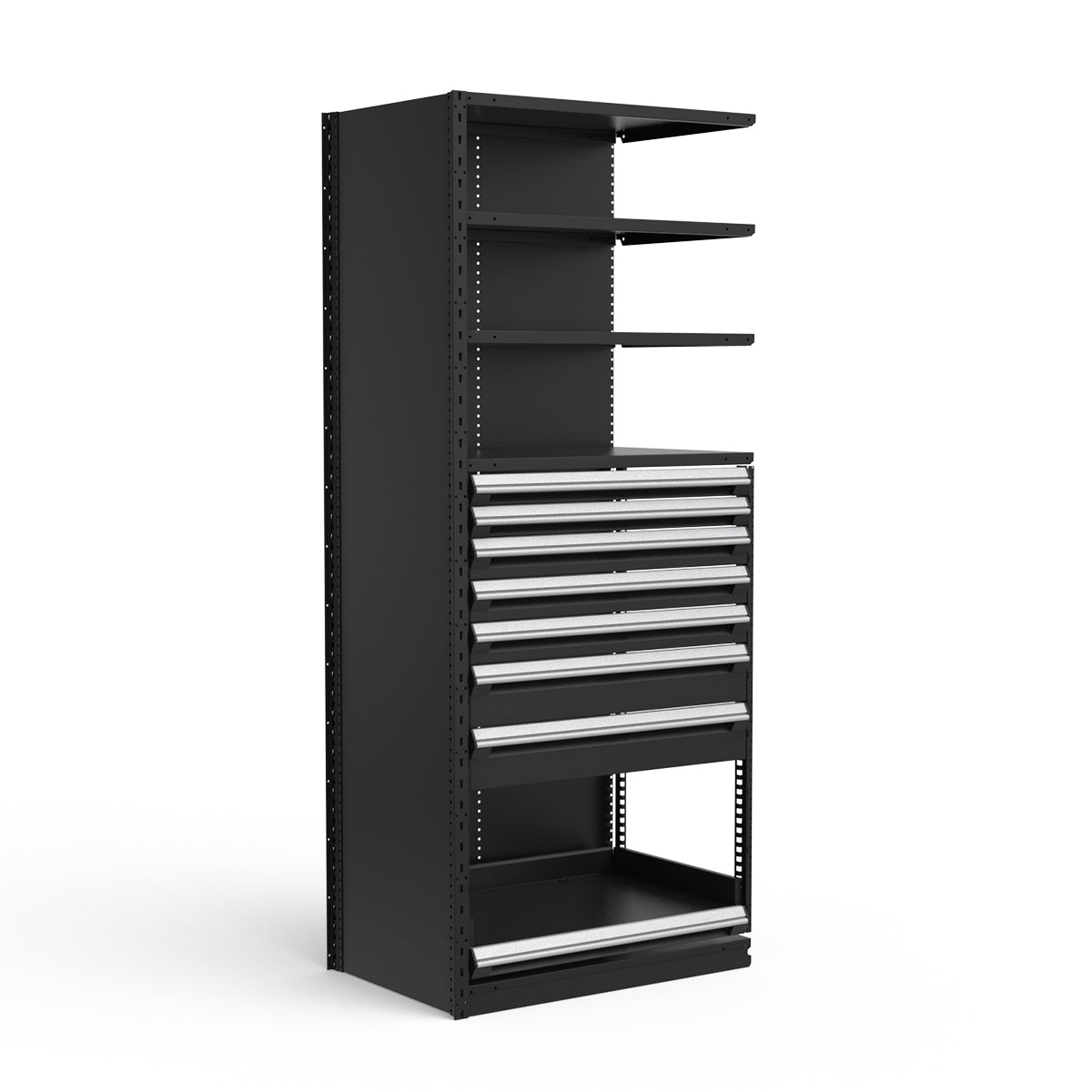 Shelving with Drawers - 48"H Drawer Bank - 7 drawers (Add-On)