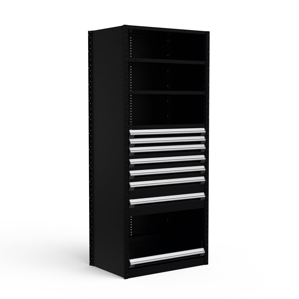 Shelving with Drawers - 48"H Drawer Bank - 7 drawers (Starter)