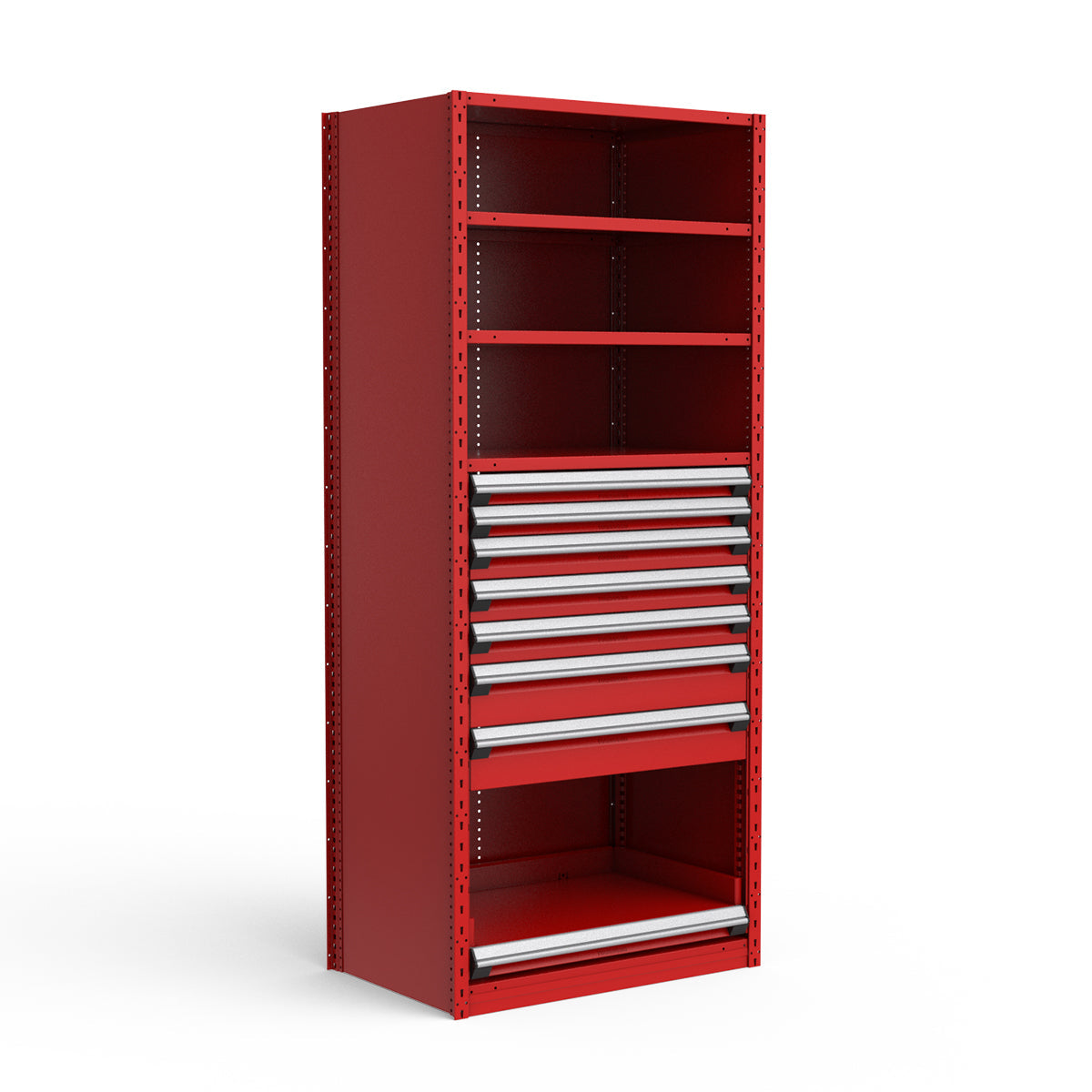 Shelving with Drawers - 48"H Drawer Bank - 7 drawers (Starter)
