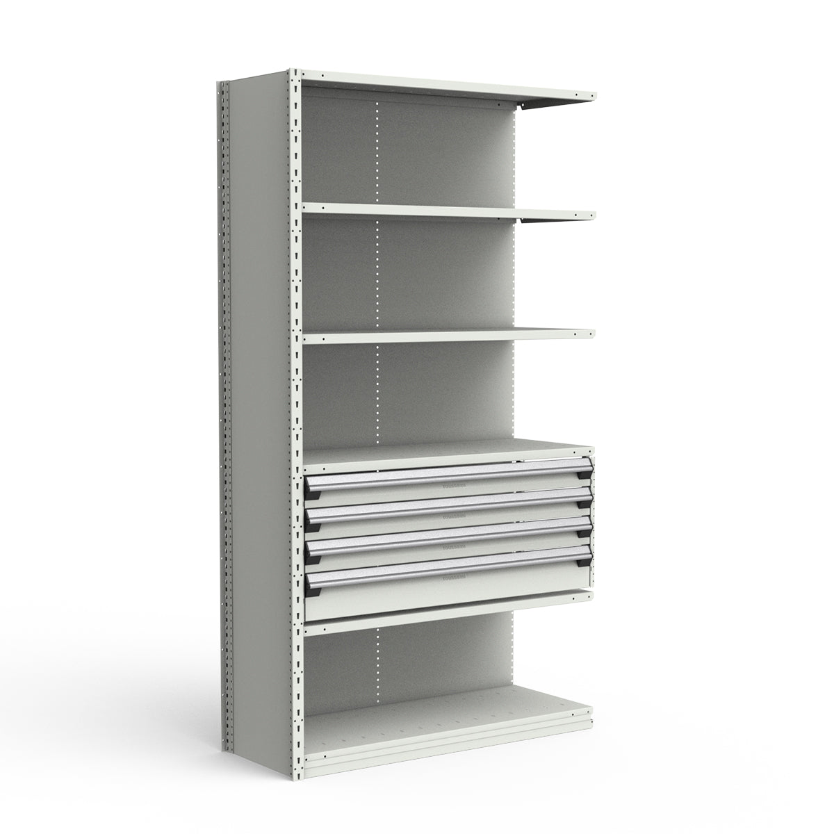 Shelving with Drawers - 18"H Drawer Bank - 4 drawers (Add-On)