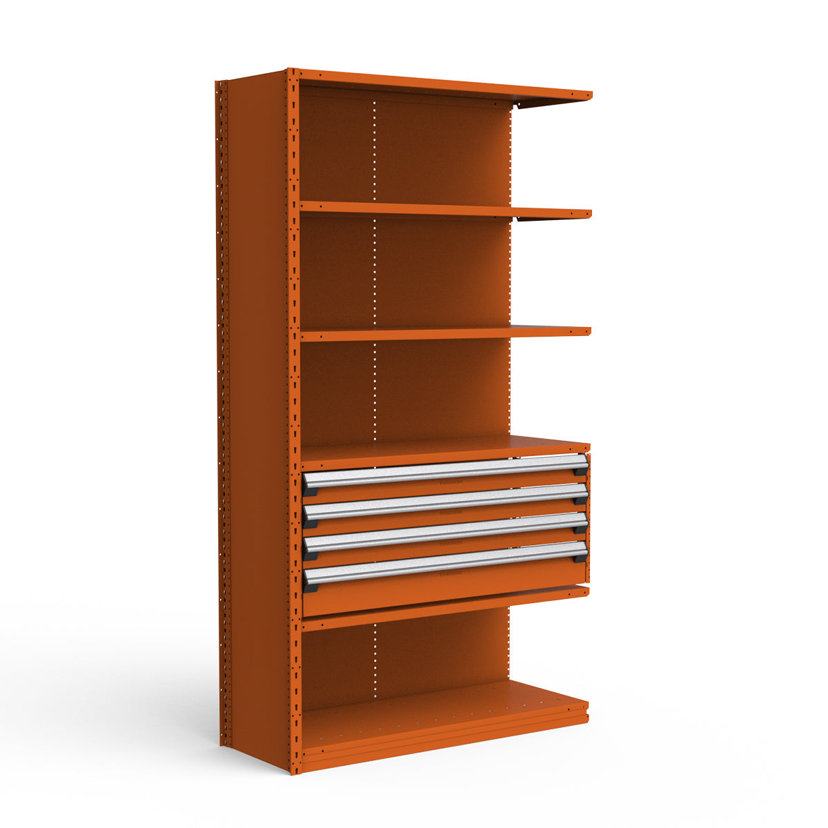 Shelving with Drawers - 18"H Drawer Bank - 4 drawers (Add-On)