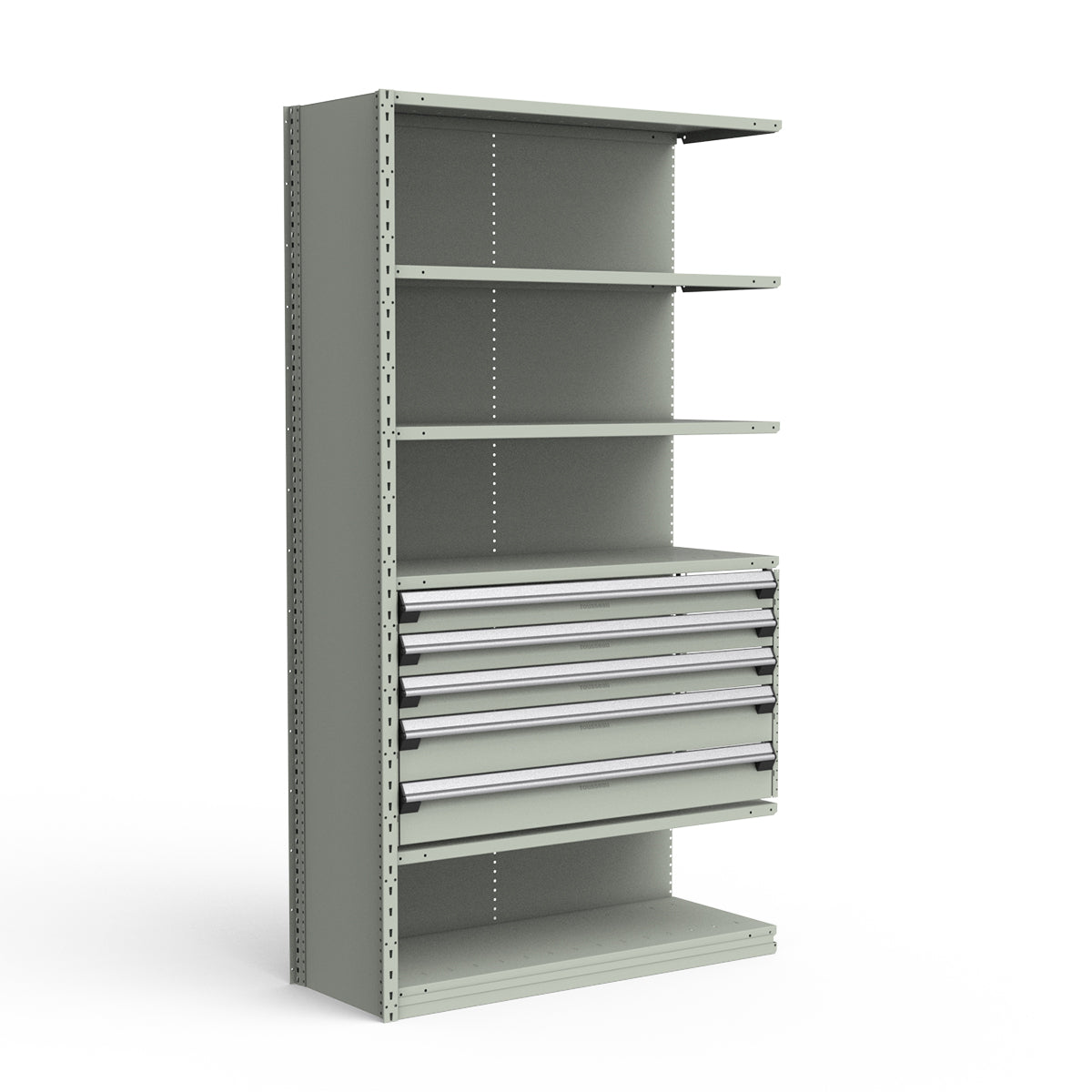 Shelving with Drawers - 24"H Drawer Bank - 5 drawers (Add-On)