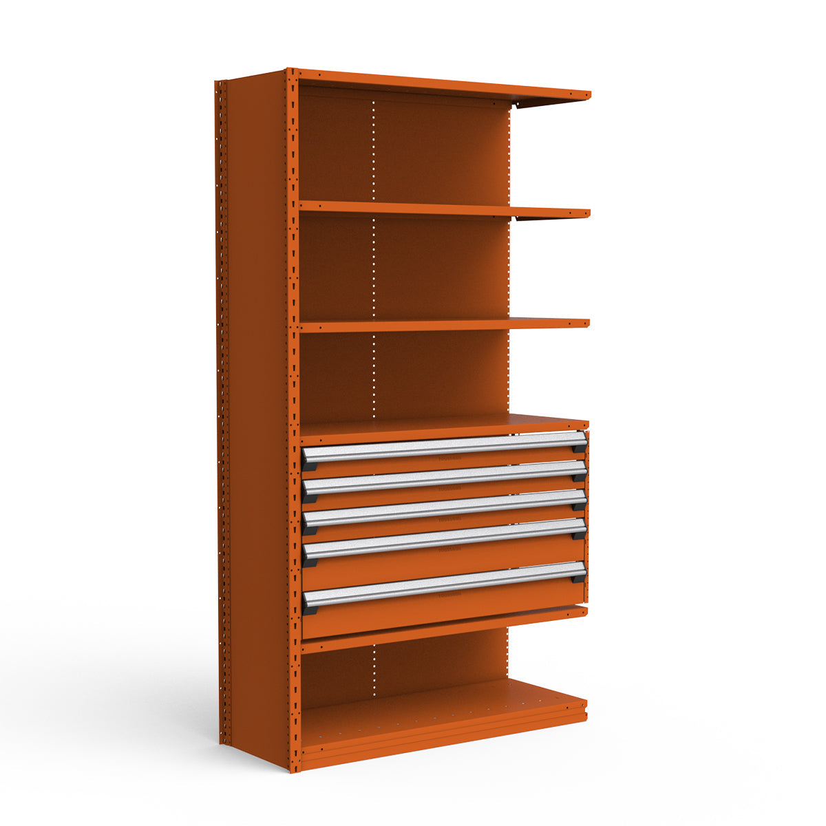 Shelving with Drawers - 24"H Drawer Bank - 5 drawers (Add-On)