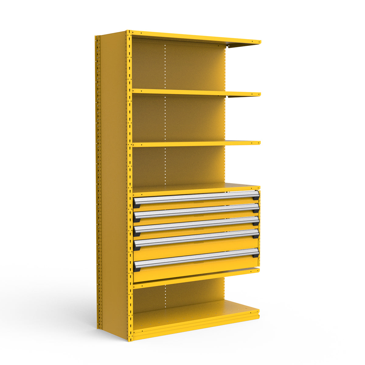 Shelving with Drawers - 24"H Drawer Bank - 5 drawers (Add-On)
