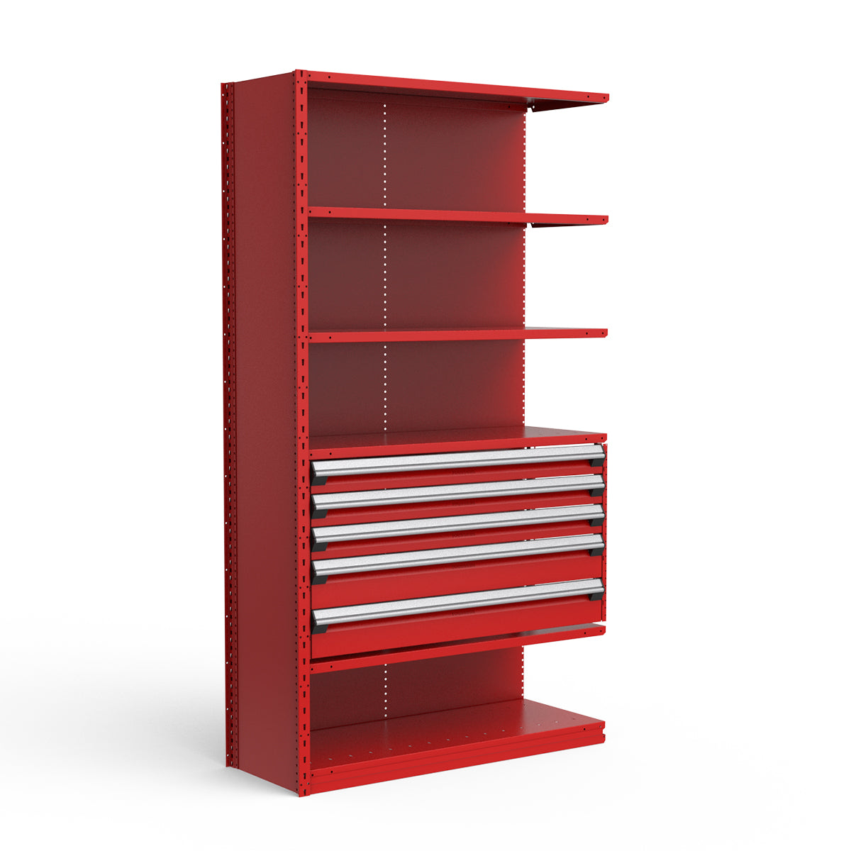 Shelving with Drawers - 24"H Drawer Bank - 5 drawers (Add-On)