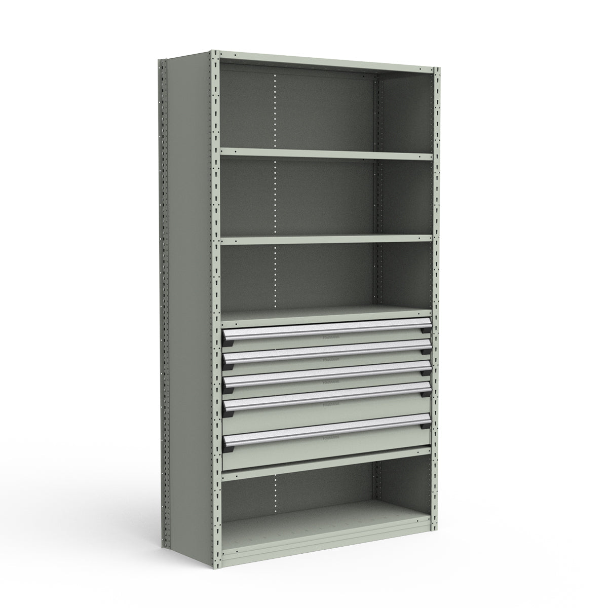 Shelving with Drawers - 24"H Drawer Bank - 5 drawers (Starter)