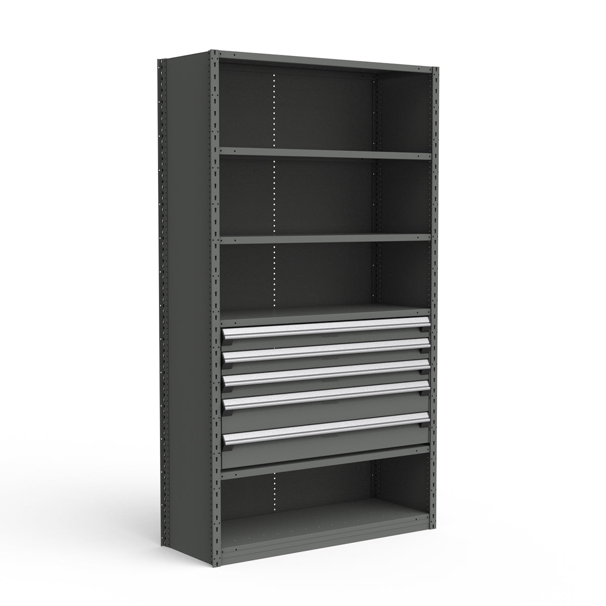 Shelving with Drawers - 24"H Drawer Bank - 5 drawers (Starter)