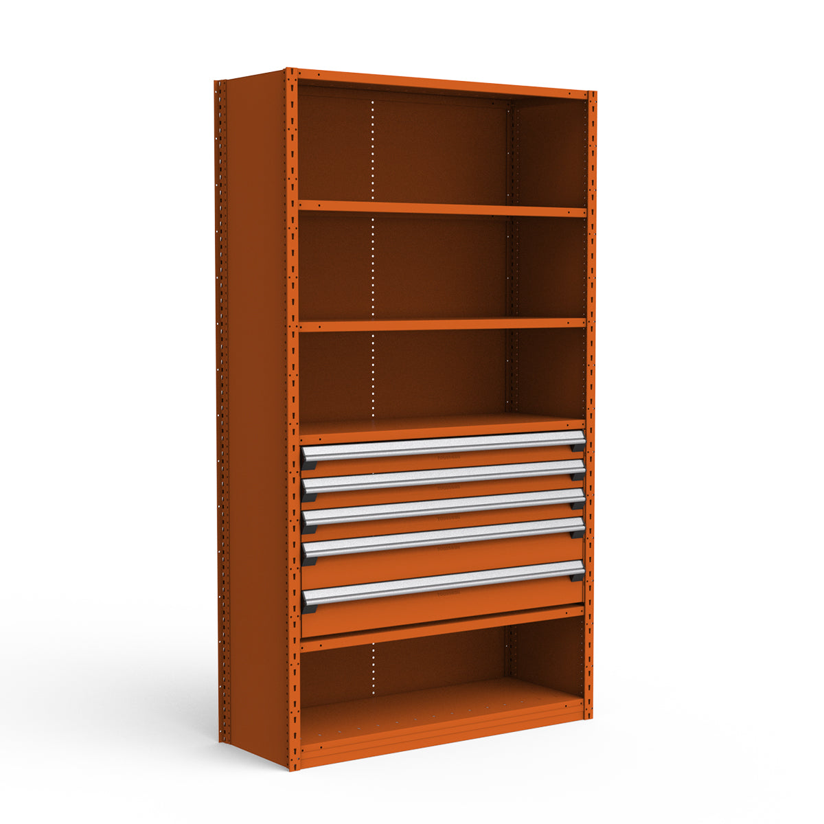 Shelving with Drawers - 24"H Drawer Bank - 5 drawers (Starter)