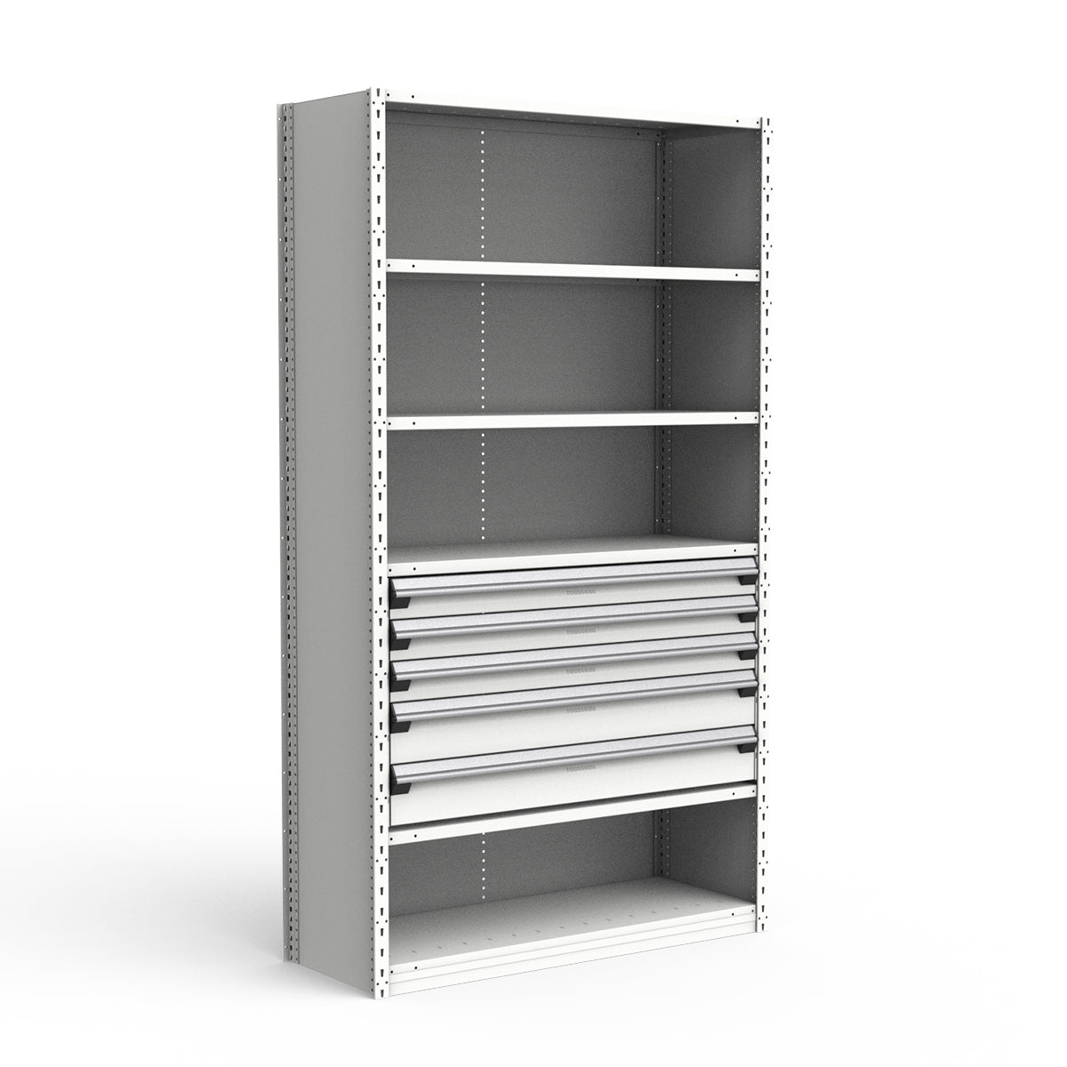 Shelving with Drawers - 24"H Drawer Bank - 5 drawers (Starter)