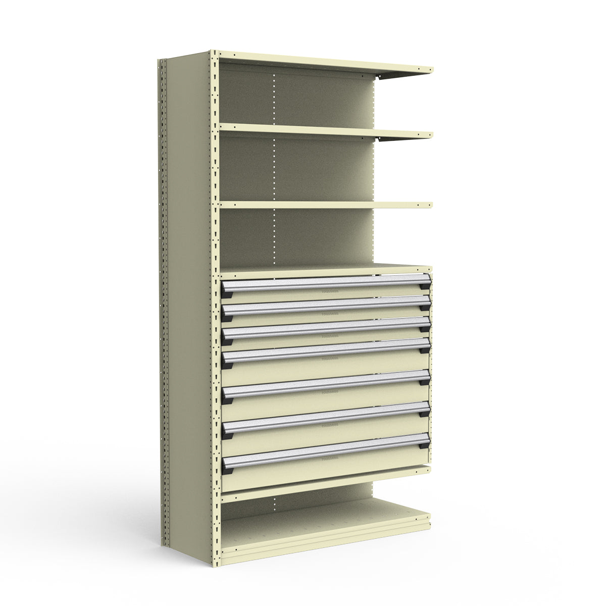 Shelving with Drawers - 36"H Drawer Bank - 7 drawers (Add-On)