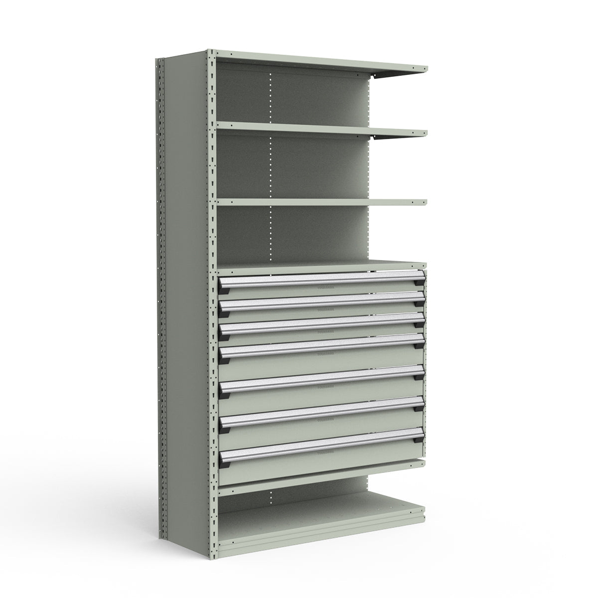 Shelving with Drawers - 36"H Drawer Bank - 7 drawers (Add-On)