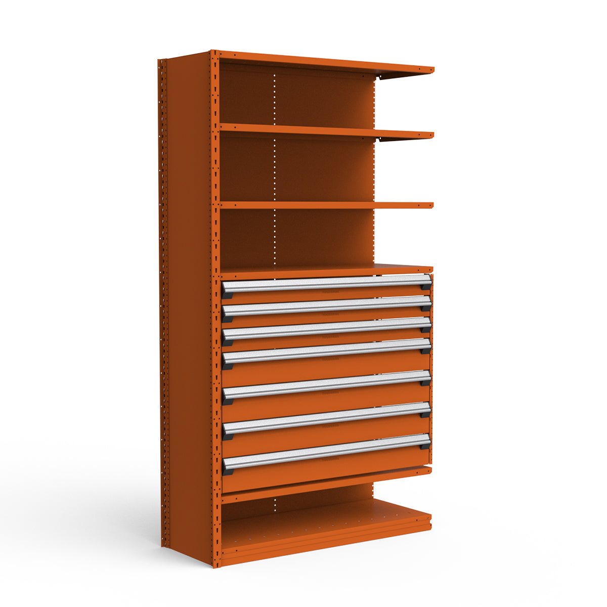 Shelving with Drawers - 36"H Drawer Bank - 7 drawers (Add-On)