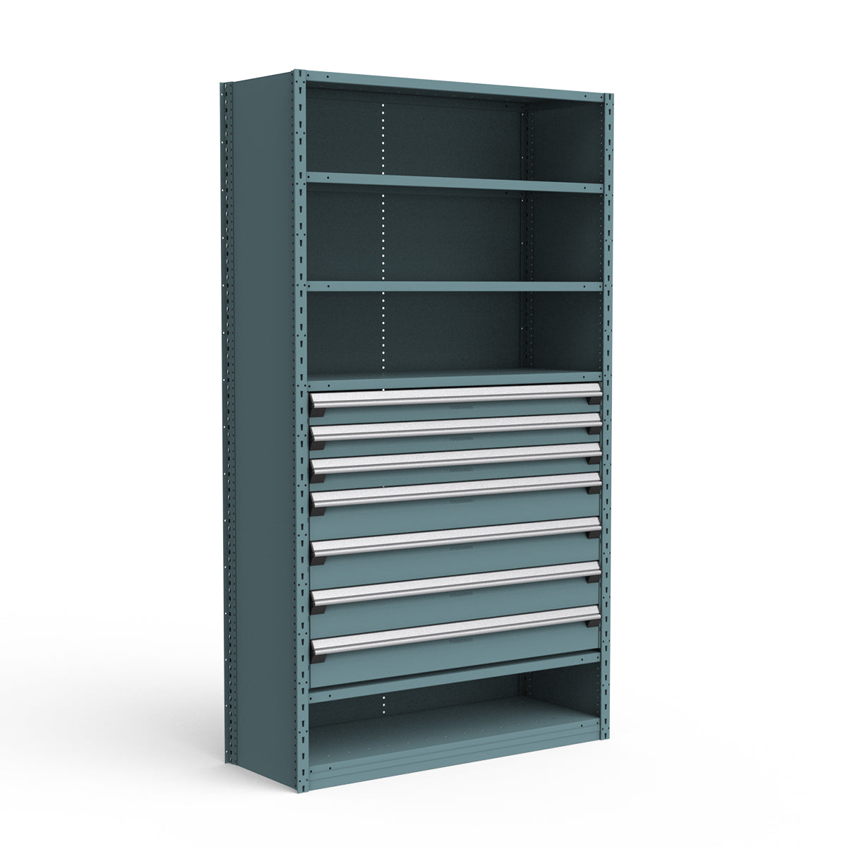 Shelving with Drawers - 36"H Drawer Bank - 7 drawers (Starter)