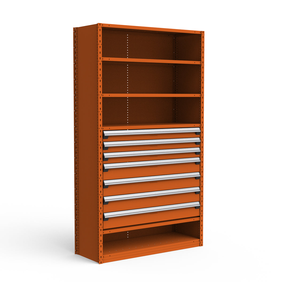 Shelving with Drawers - 36"H Drawer Bank - 7 drawers (Starter)