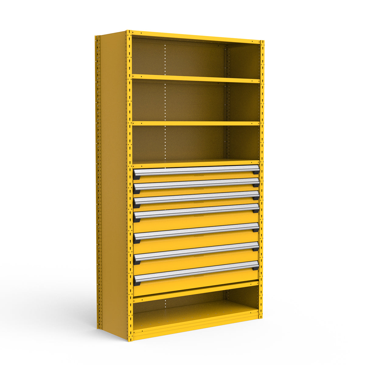 Shelving with Drawers - 36"H Drawer Bank - 7 drawers (Starter)