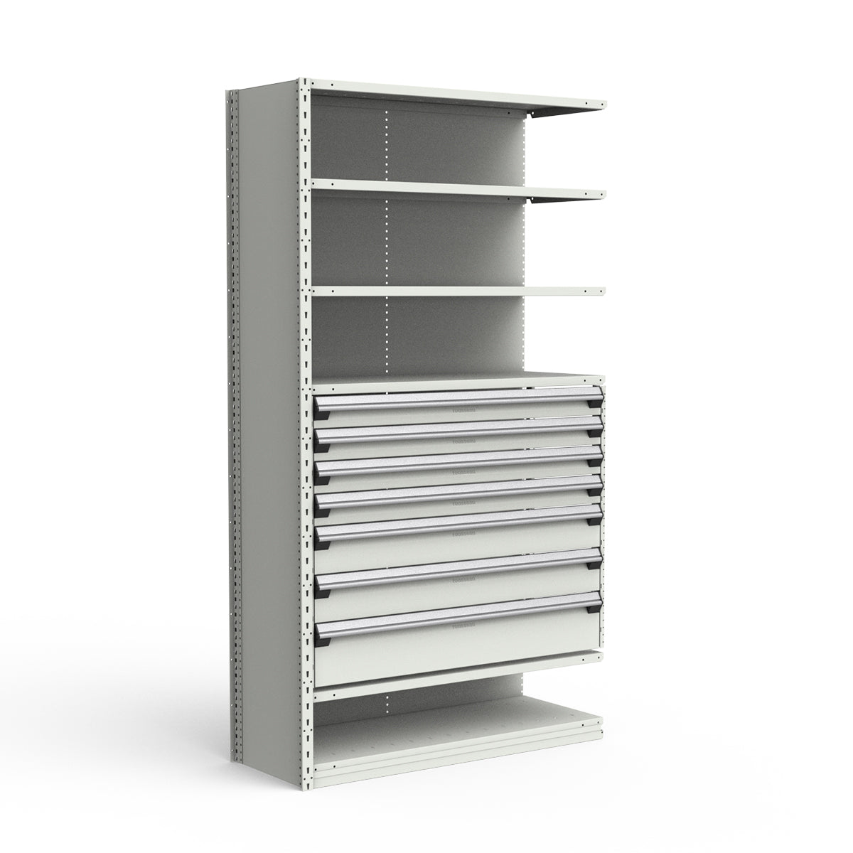 Shelving with Drawers - 36"H Drawer Bank - 7 drawers (Add-On)