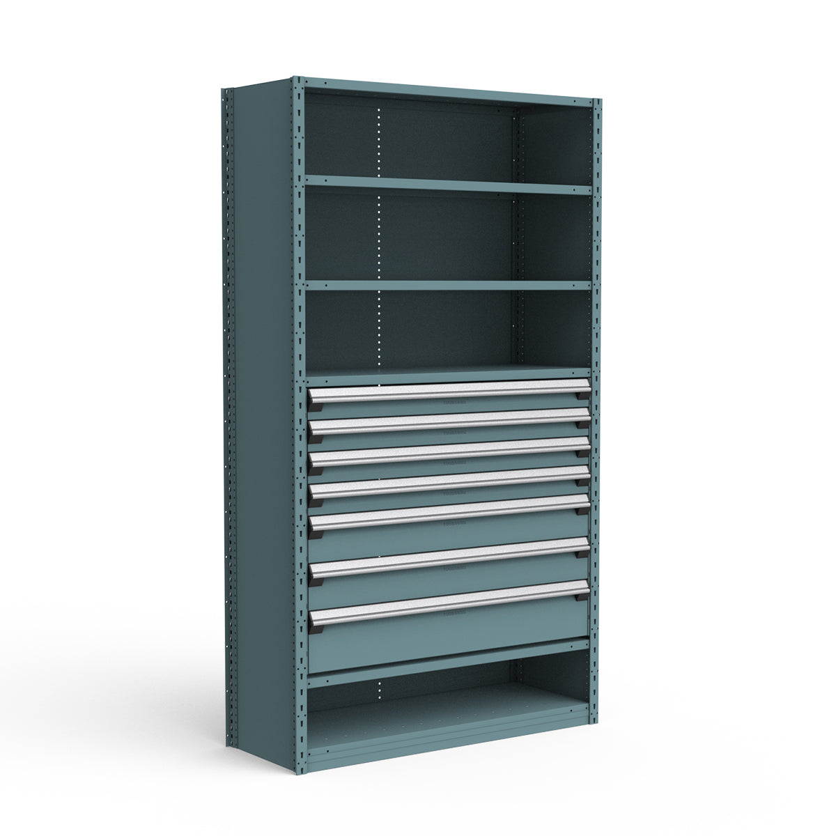 Shelving with Drawers - 36"H Drawer Bank - 7 drawers (Starter)