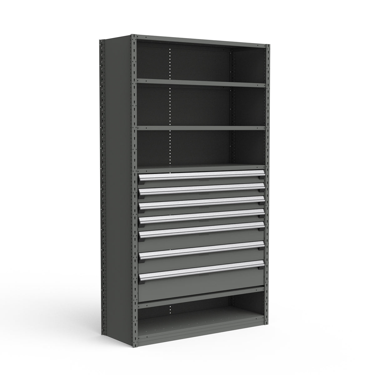 Shelving with Drawers - 36"H Drawer Bank - 7 drawers (Starter)