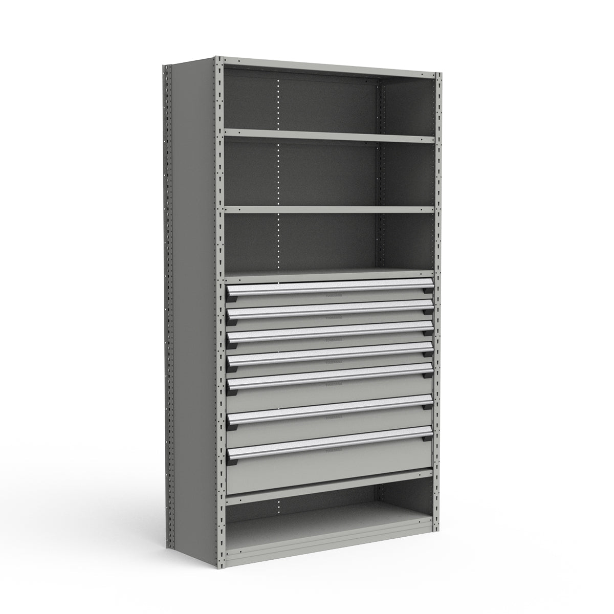 Shelving with Drawers - 36"H Drawer Bank - 7 drawers (Starter)