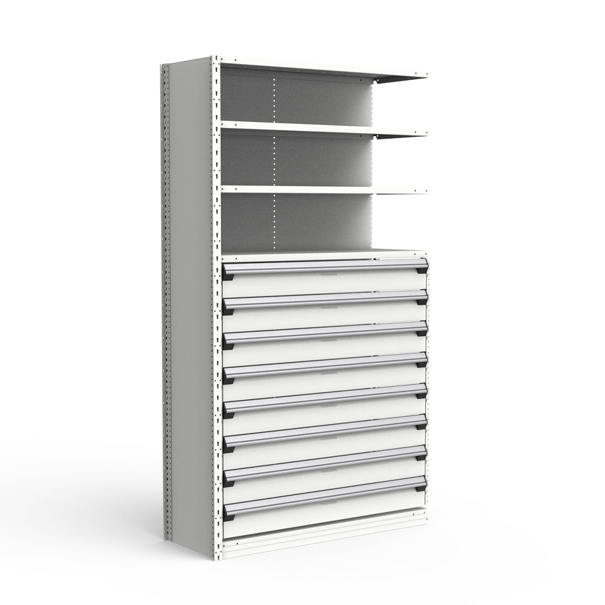Shelving with Drawers - 48"H Drawer Bank - 8 drawers (Add-On)