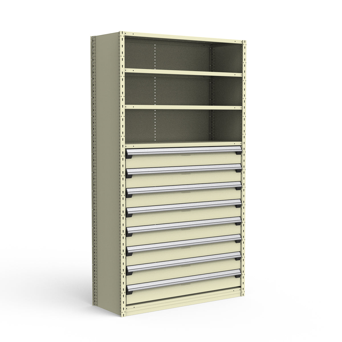 Shelving with Drawers - 48"H Drawer Bank - 8 drawers (Starter)