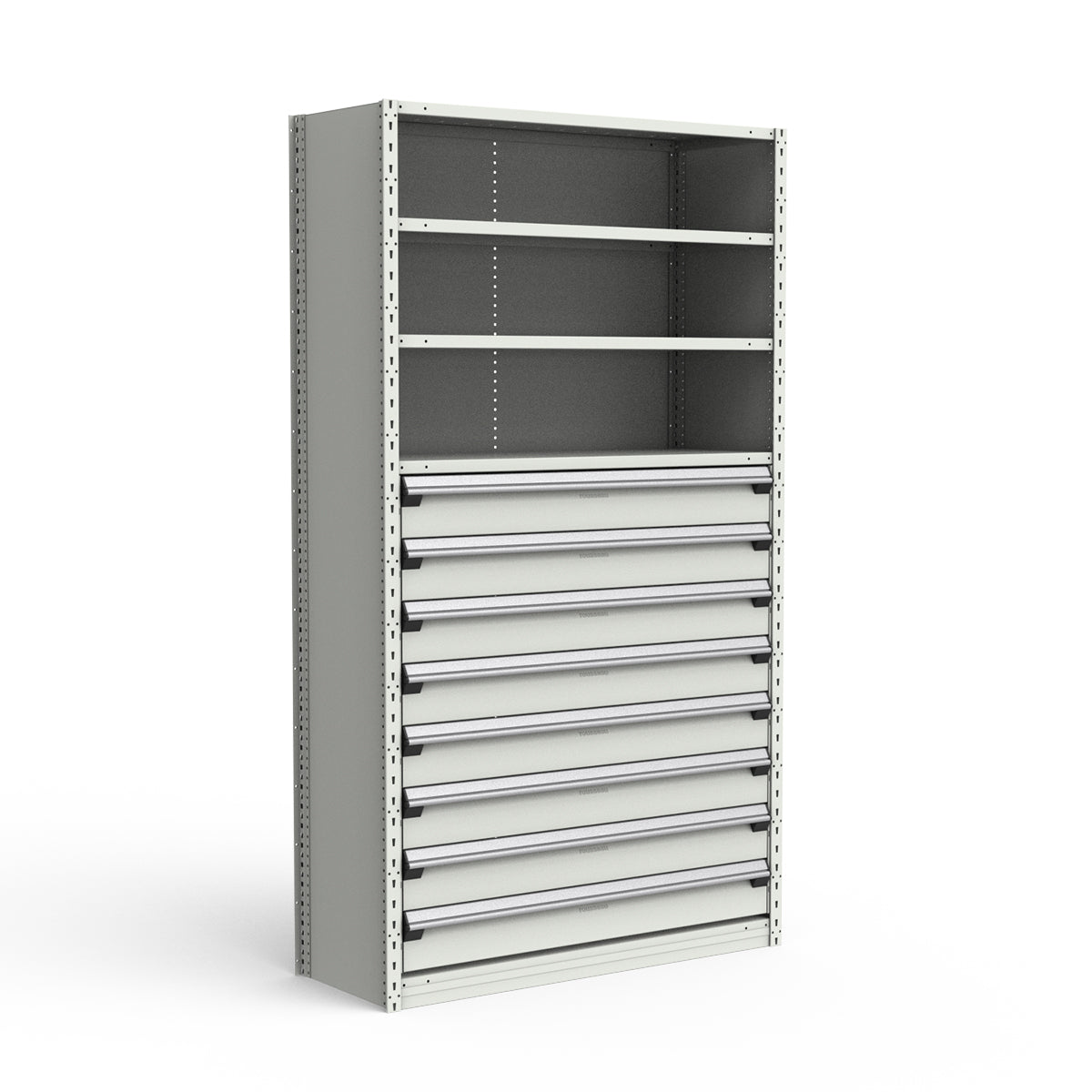 Shelving with Drawers - 48"H Drawer Bank - 8 drawers (Starter)