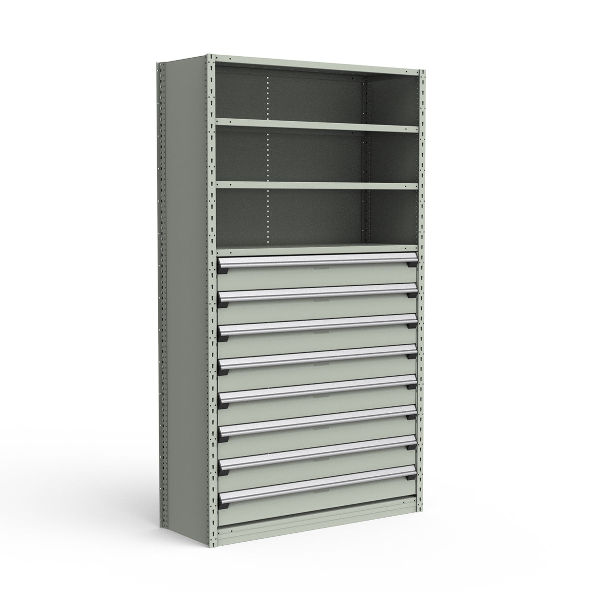 Shelving with Drawers - 48"H Drawer Bank - 8 drawers (Starter)