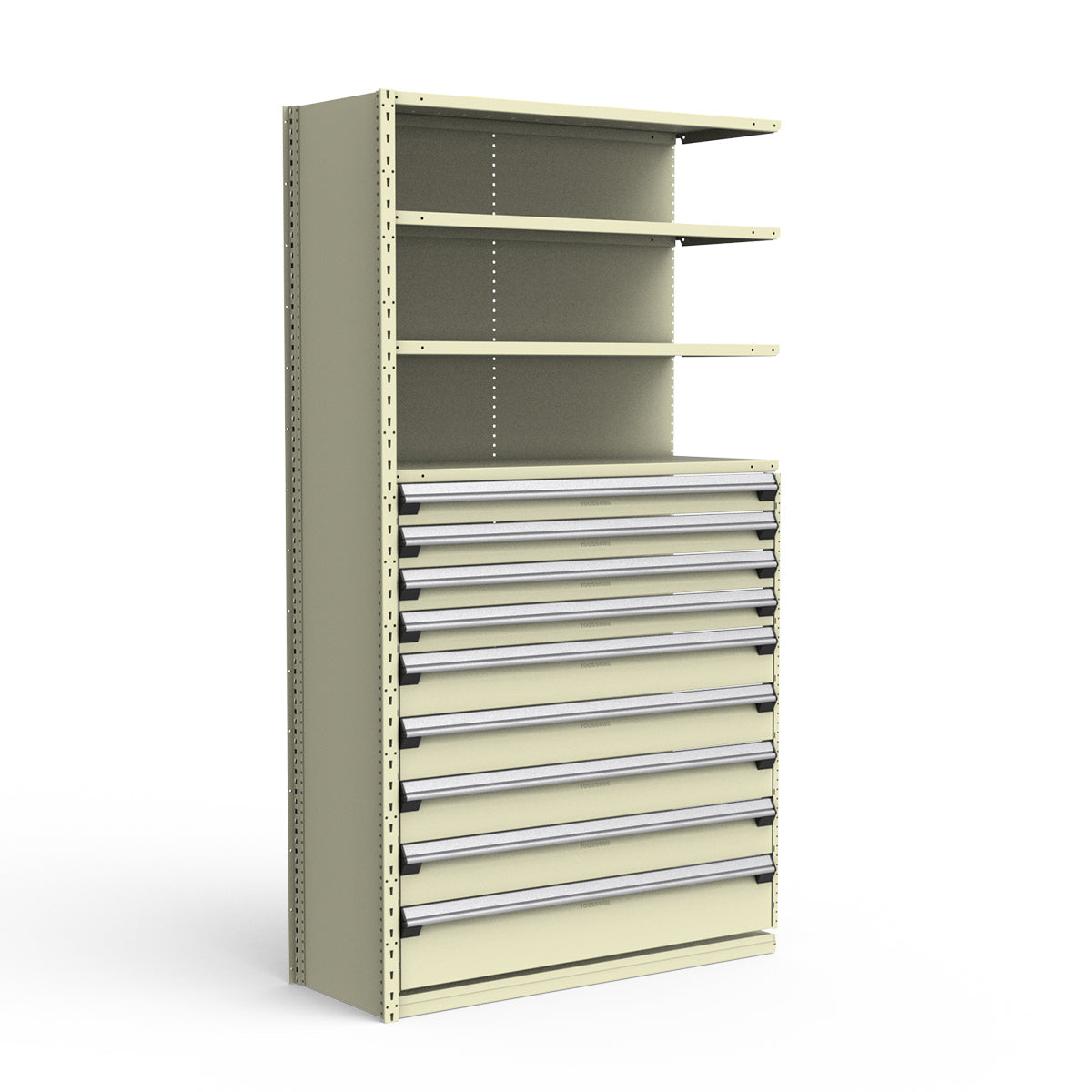 Shelving with Drawers - 48"H Drawer Bank - 9 drawers (Add-On)
