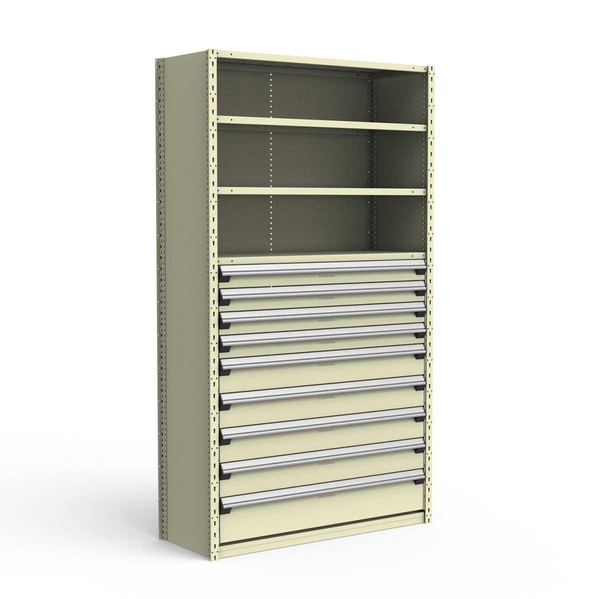 Shelving with Drawers - 48"H Drawer Bank - 9 drawers (Starter)