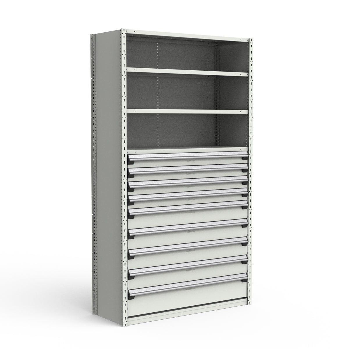 Shelving with Drawers - 48"H Drawer Bank - 9 drawers (Starter)