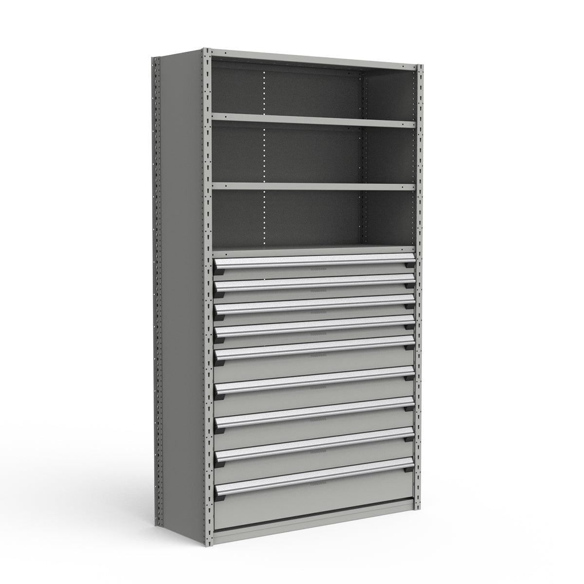 Shelving with Drawers - 48"H Drawer Bank - 9 drawers (Starter)