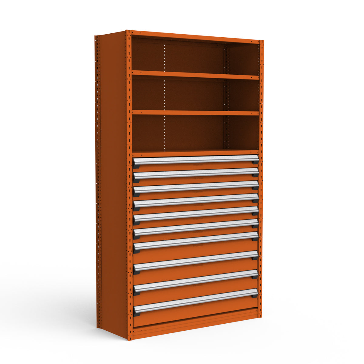 Shelving with Drawers - 48"H Drawer Bank - 10 drawers (Starter)