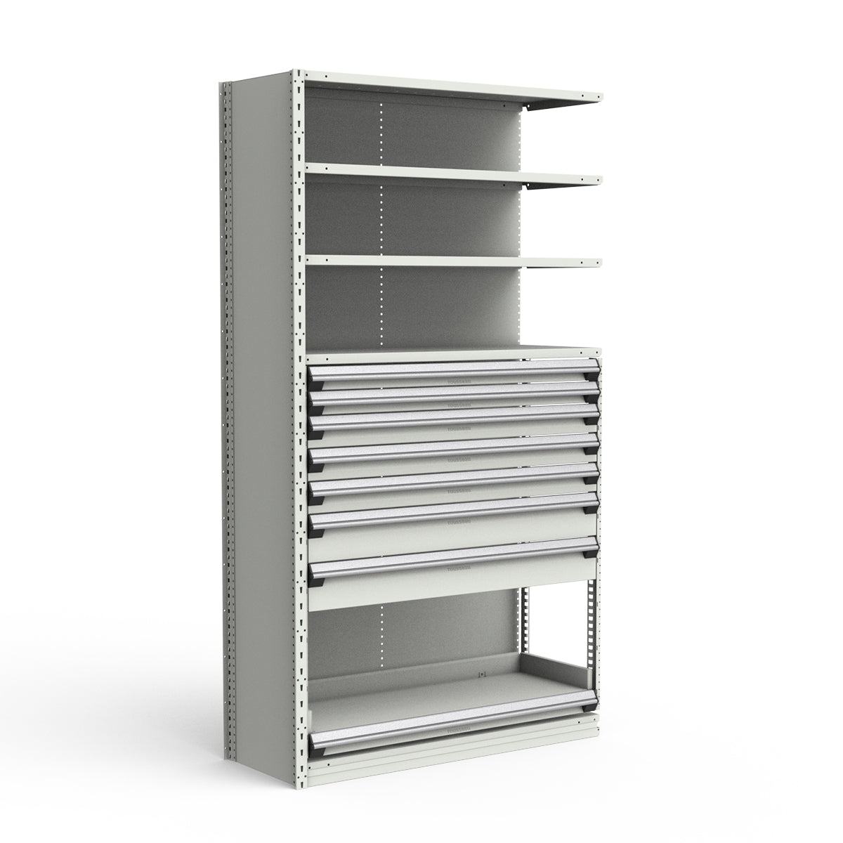 Shelving with Drawers - 48"H Drawer Bank - 7 drawers (Add-On)