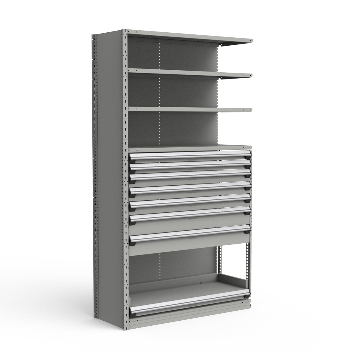 Shelving with Drawers - 48"H Drawer Bank - 7 drawers (Add-On)