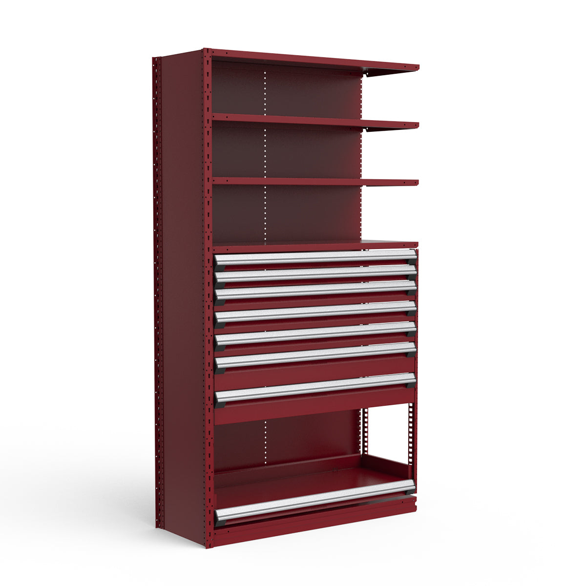 Shelving with Drawers - 48"H Drawer Bank - 7 drawers (Add-On)