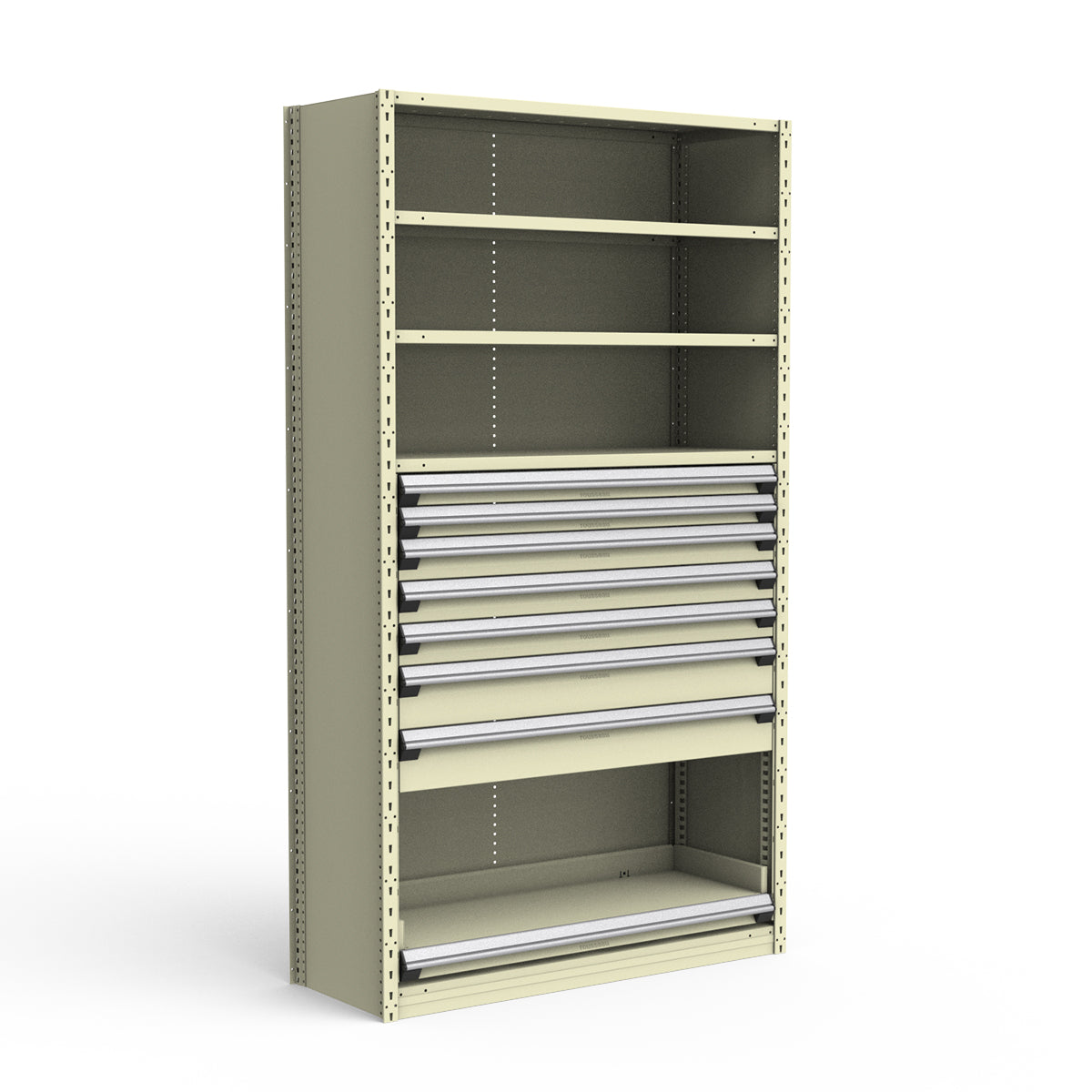 Shelving with Drawers - 48"H Drawer Bank - 7 drawers (Starter)