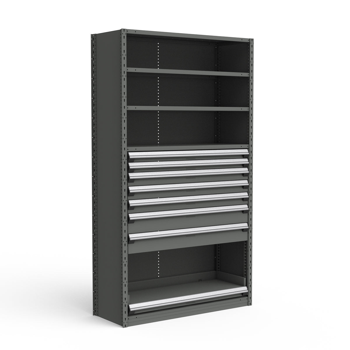 Shelving with Drawers - 48"H Drawer Bank - 7 drawers (Starter)