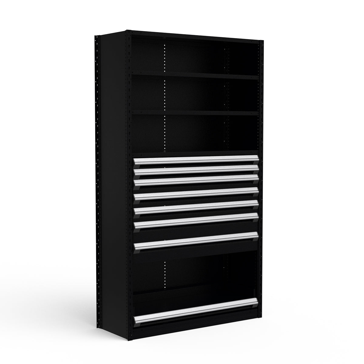Shelving with Drawers - 48"H Drawer Bank - 7 drawers (Starter)