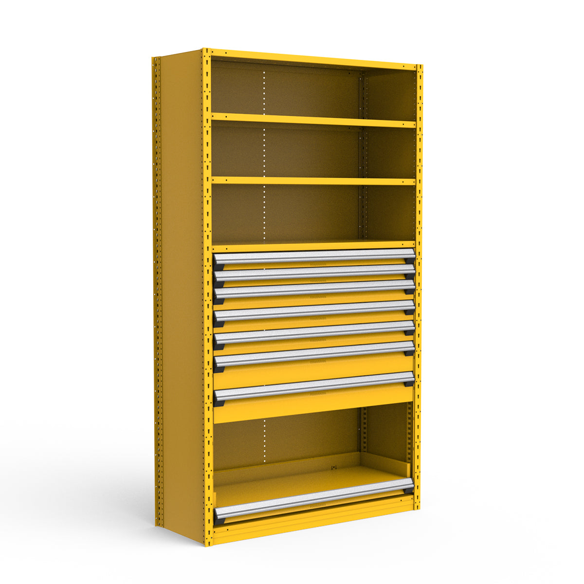 Shelving with Drawers - 48"H Drawer Bank - 7 drawers (Starter)
