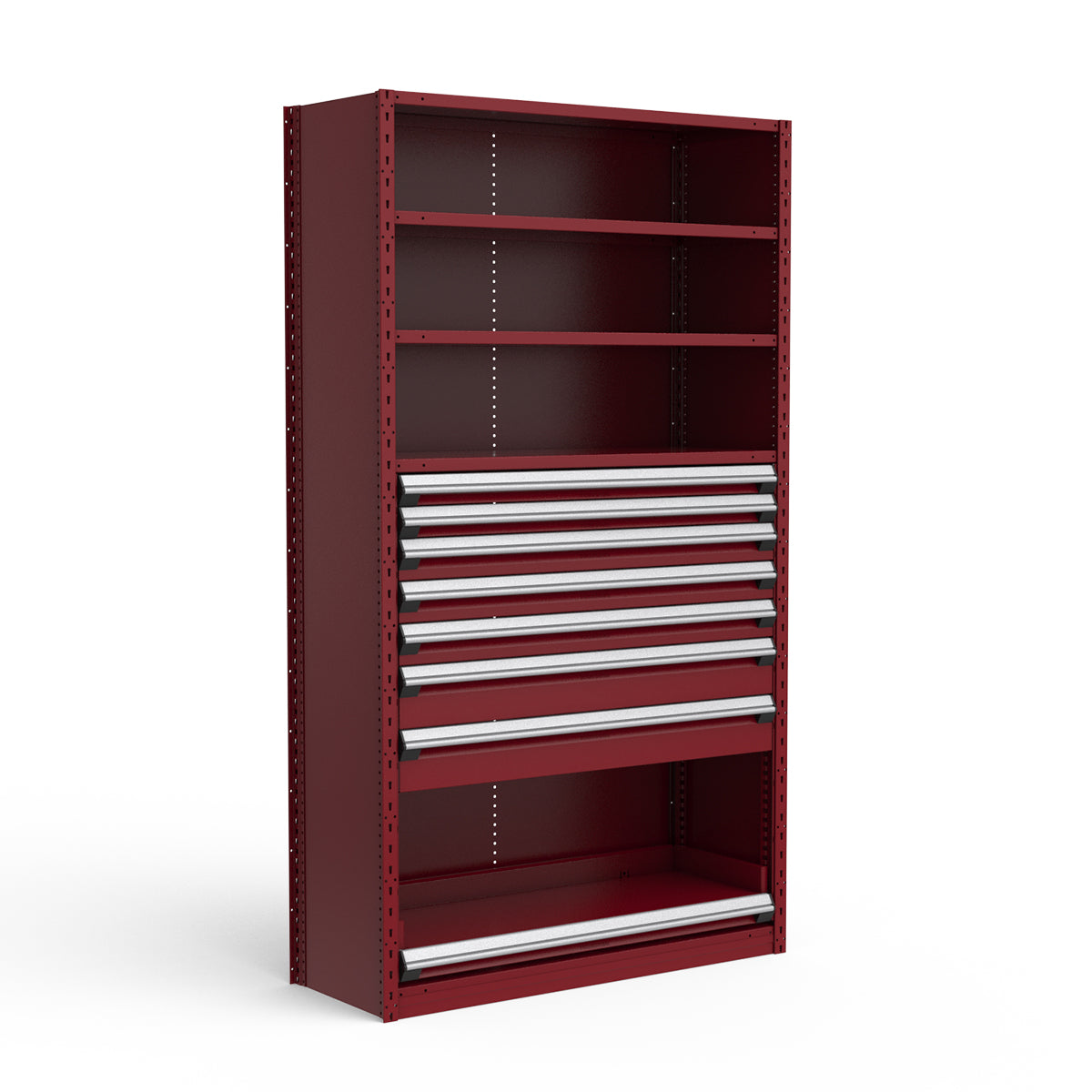 Shelving with Drawers - 48"H Drawer Bank - 7 drawers (Starter)