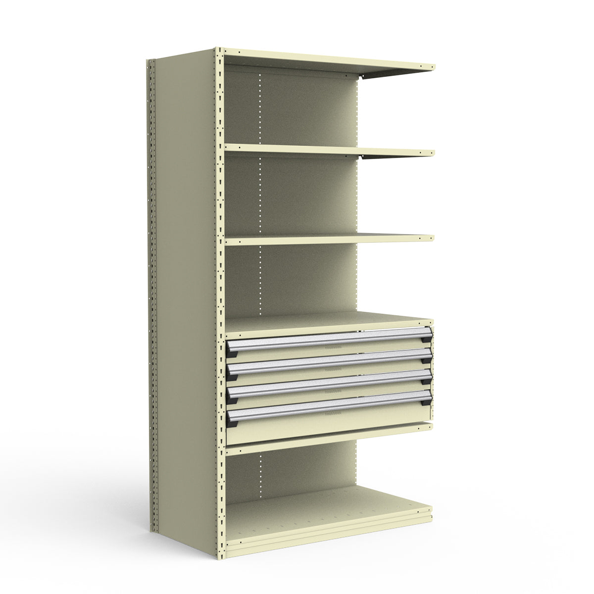 Shelving with Drawers - 18"H Drawer Bank - 4 drawers (Add-On)