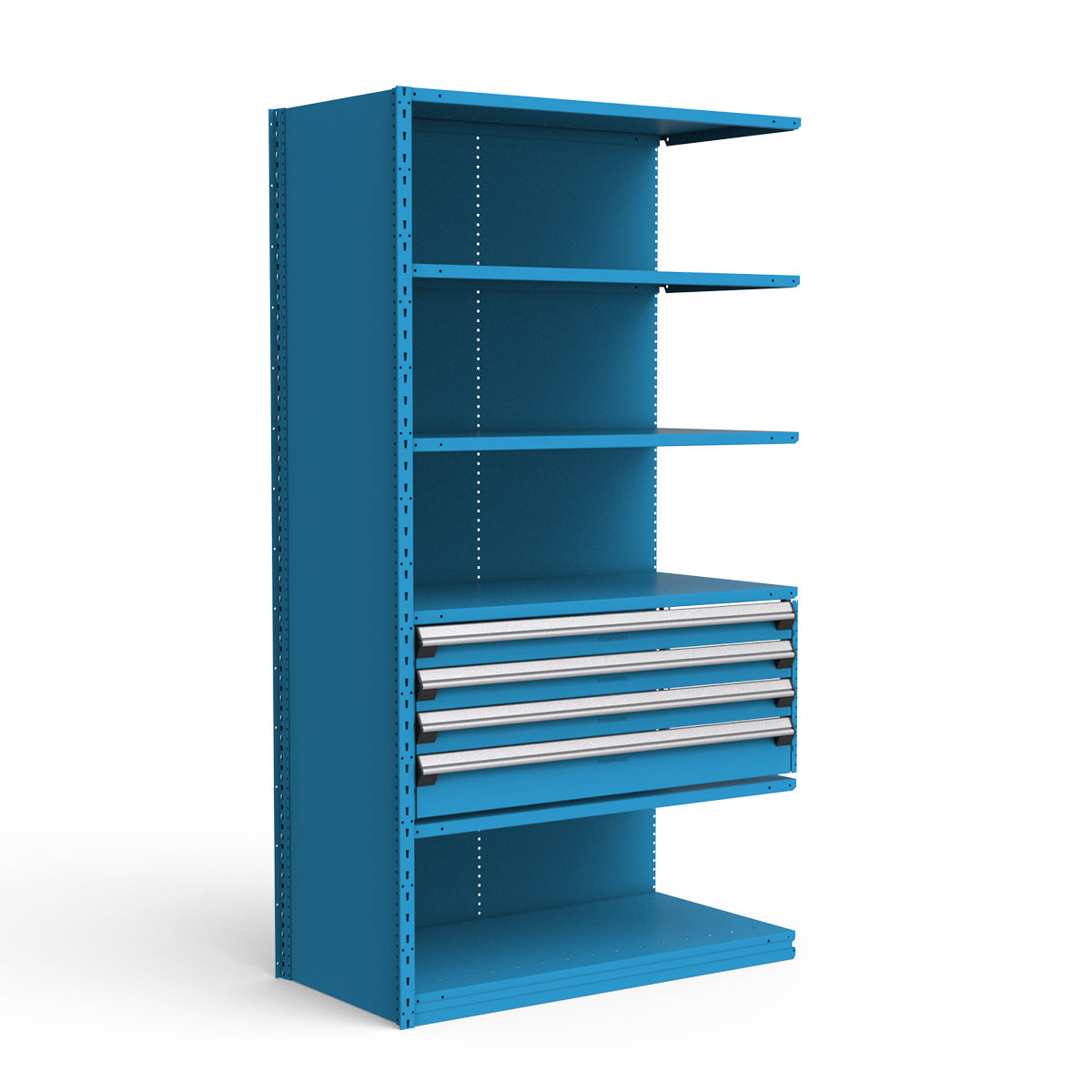Shelving with Drawers - 18"H Drawer Bank - 4 drawers (Add-On)