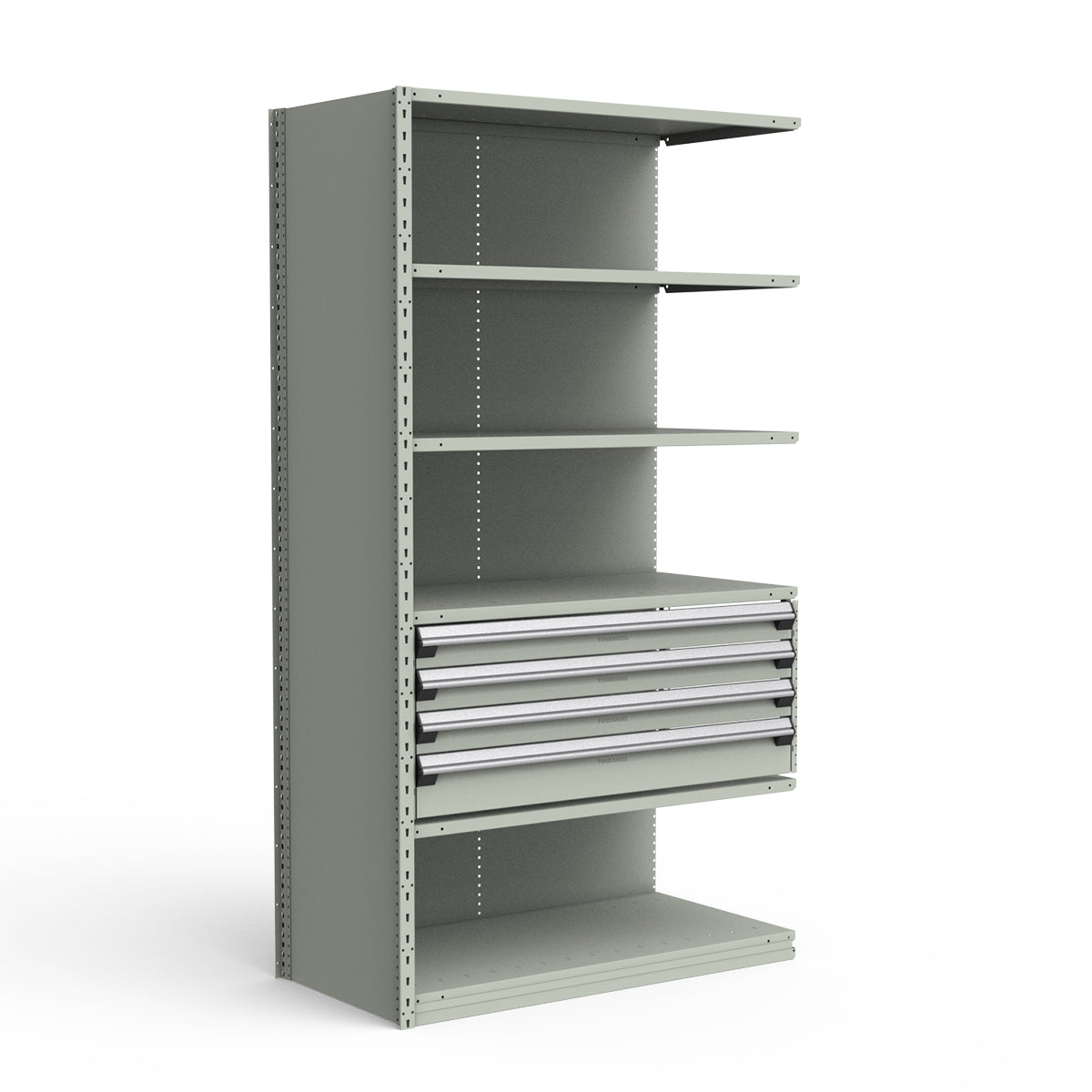 Shelving with Drawers - 18"H Drawer Bank - 4 drawers (Add-On)