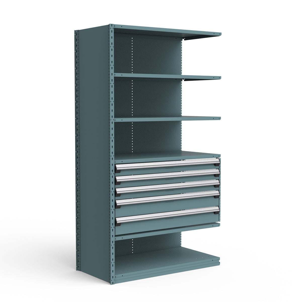 Shelving with Drawers - 24"H Drawer Bank - 5 drawers (Add-On)