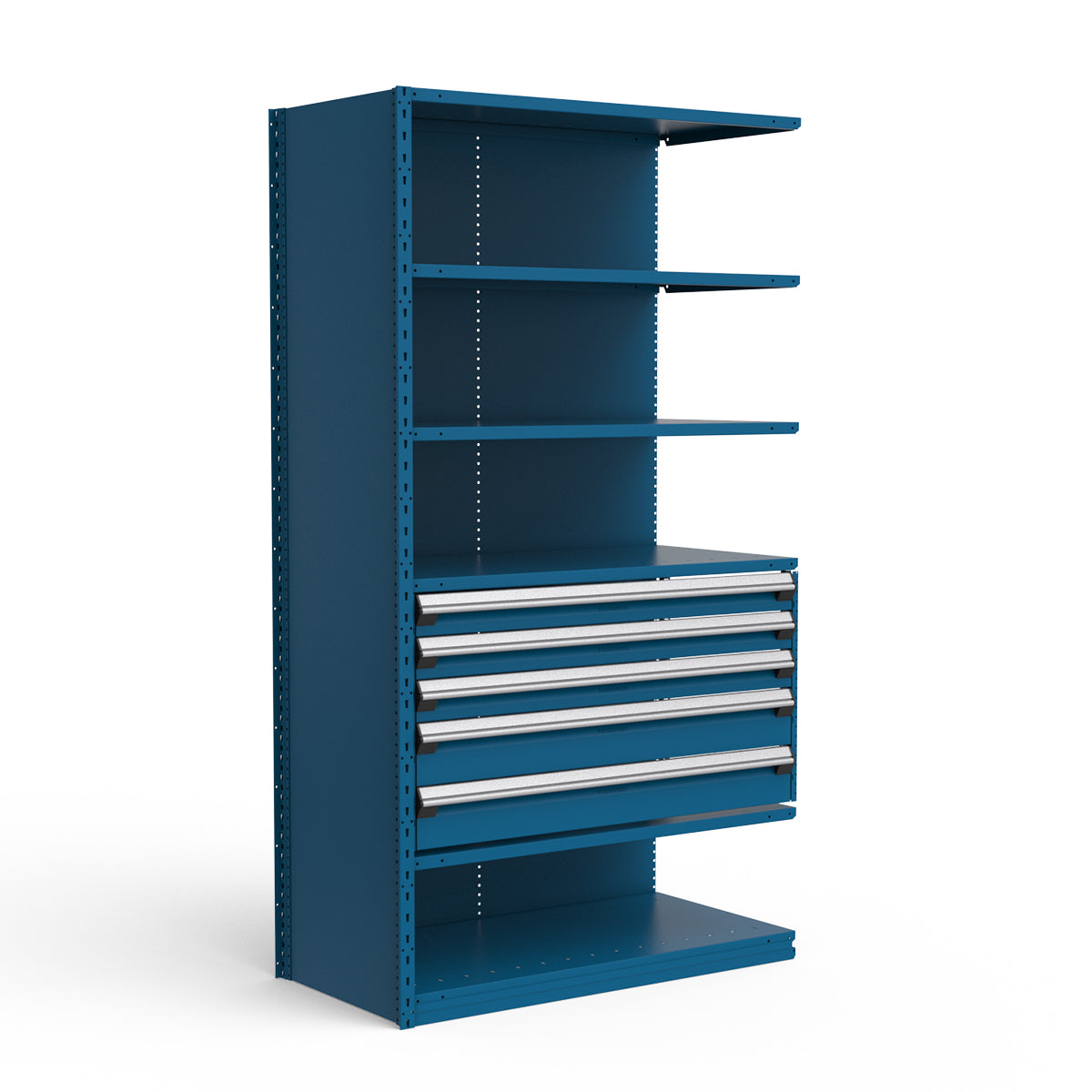 Shelving with Drawers - 24"H Drawer Bank - 5 drawers (Add-On)
